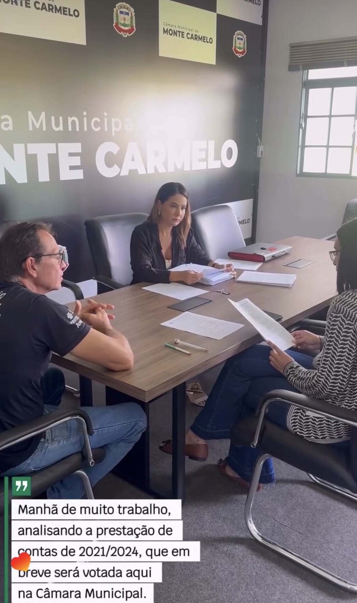 Reunião na camara municipal 